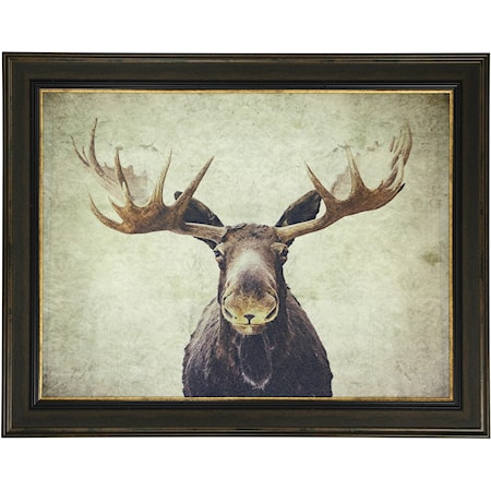 Moose Textured Print